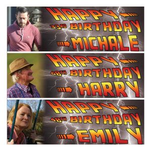 Personalised film photo birthday banner