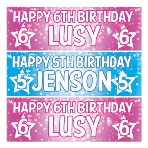 Personalised Star Birthday Banner