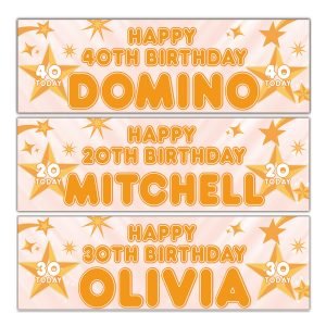 Personalised Star Birthday Banners
