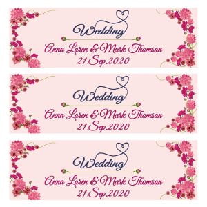 Personalised Floral Wedding Banners