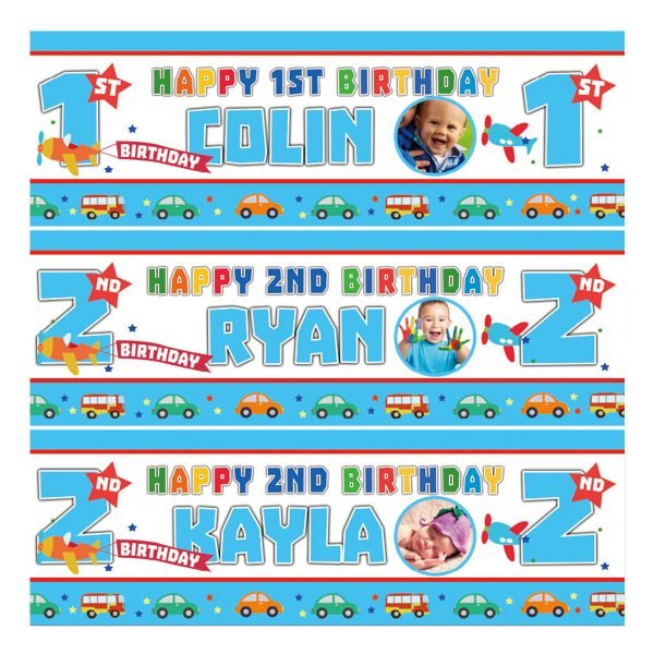 Personalised baby Photo Birthday Banner