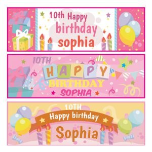 Personalised gift birthday banners