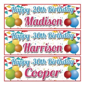 personalised balloons birthday banners