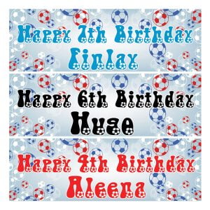 personalised football birthday banners