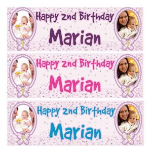 Personalised photo birthday Banner kids