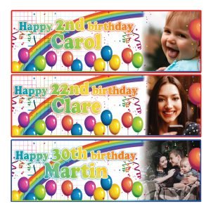 Photo birthday Banner Personalised