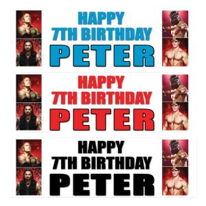 personalised birthday banner wrestling