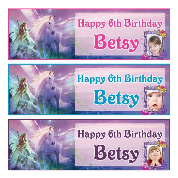 personalised birthday banner photo fairy