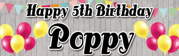 Personalised happy birthday banner