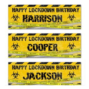 Lockdown birthday banner