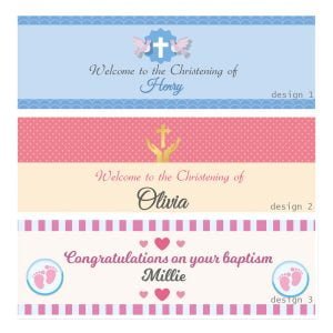 christening baby banner