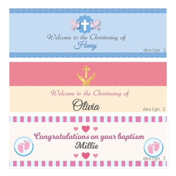 christening baby banner