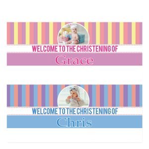 Personalised Christening Baby Banners