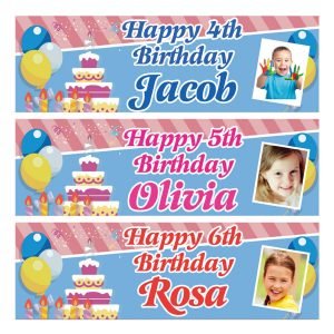 personalised photo banners birthday