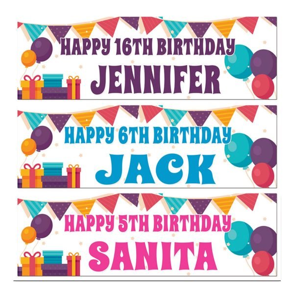 happy birthday banners personalised