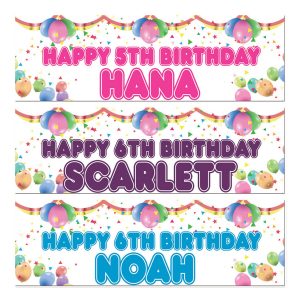 happy birthday banner personalised