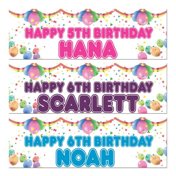 happy birthday banner personalised