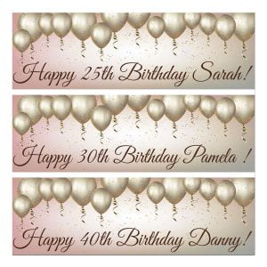 Personalised Birthday Banner Rose Gold