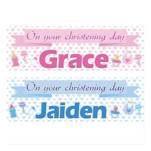 personalised banner christening