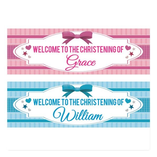 christening baby banners