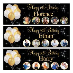 photo personalised birthday banner