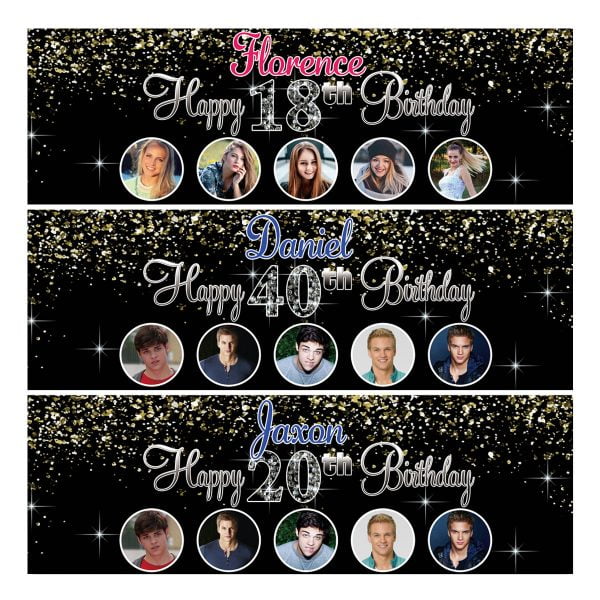 photos personalised birthday banners