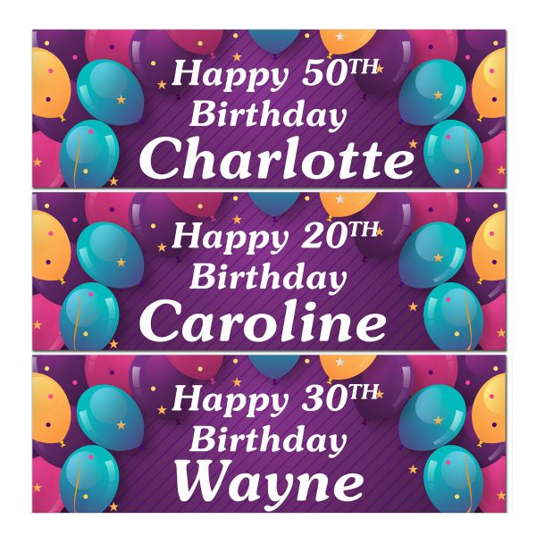 personalised birthday banner balloon