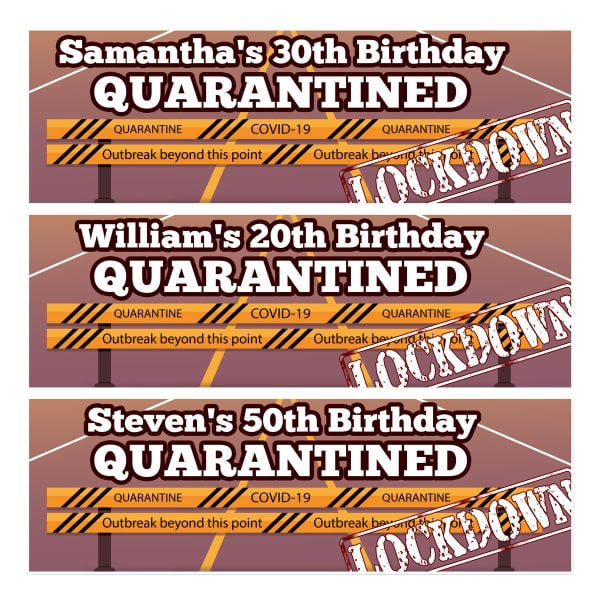 Quarantine Birthday Banner