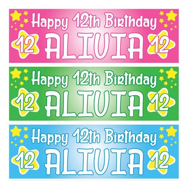 Custom birthday banner