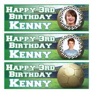 personalised birthday banner football