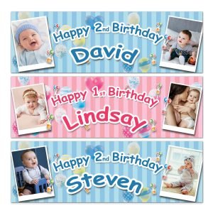 Baby Photo Birthday Banner