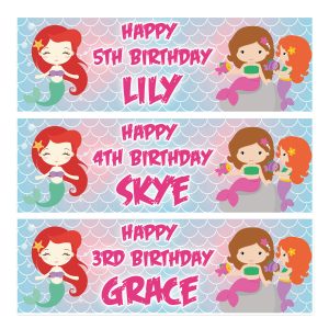 Little Mermaid birthday Banner