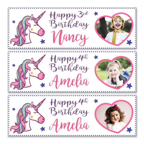 Unicorn birthday banner