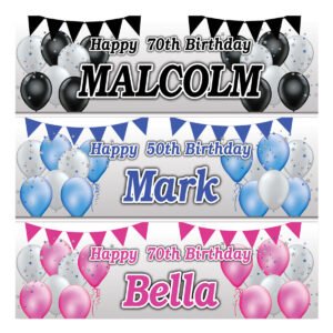 Balloon birthday banners
