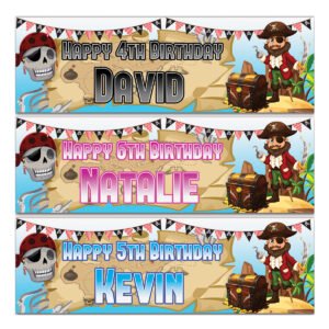 Pirate birthday banners